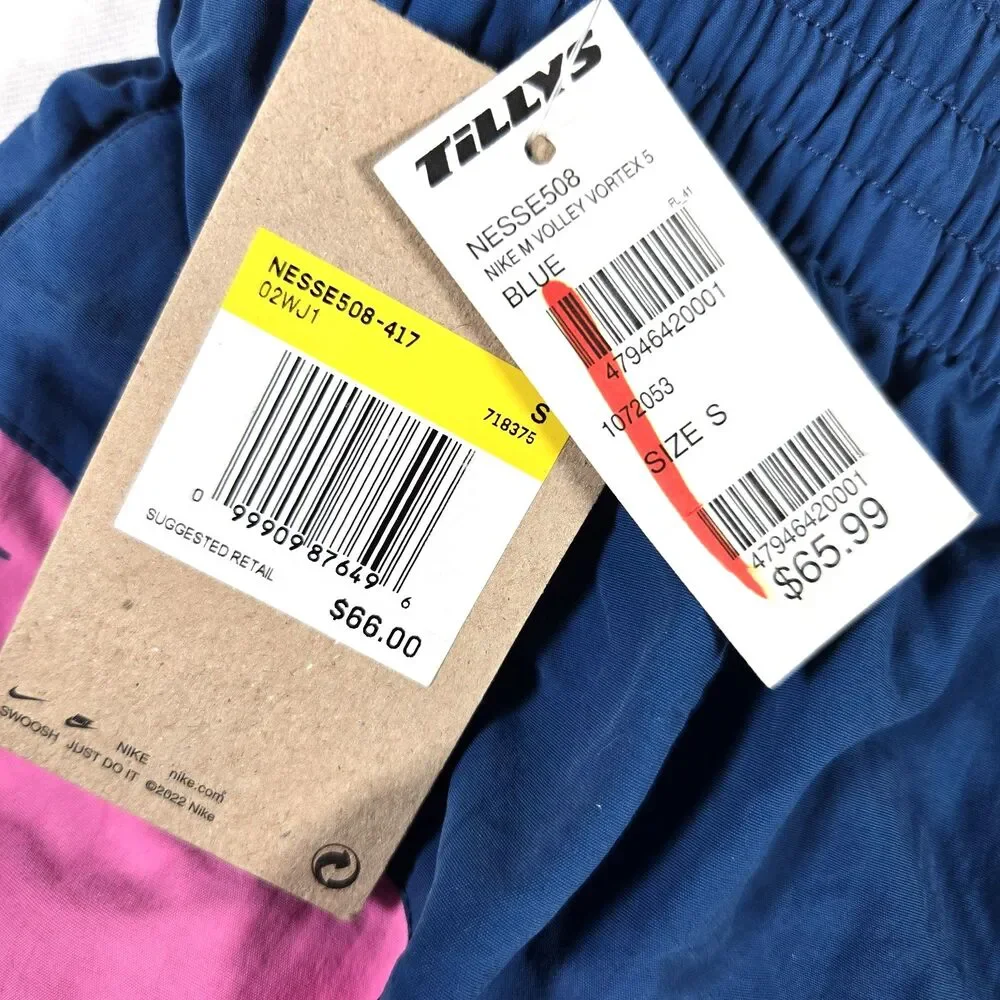 Nike Swim Trunks Men's Small Shorts Volley Blue Aqua New